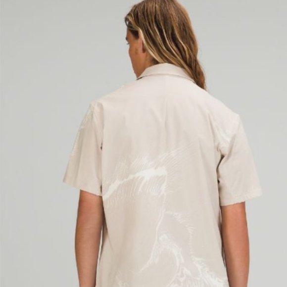 Lululemon Mark Healey Moon Drift Short Sleeve (SS) Shirt in Mohn Beige Tan White - Picture 3 of 16